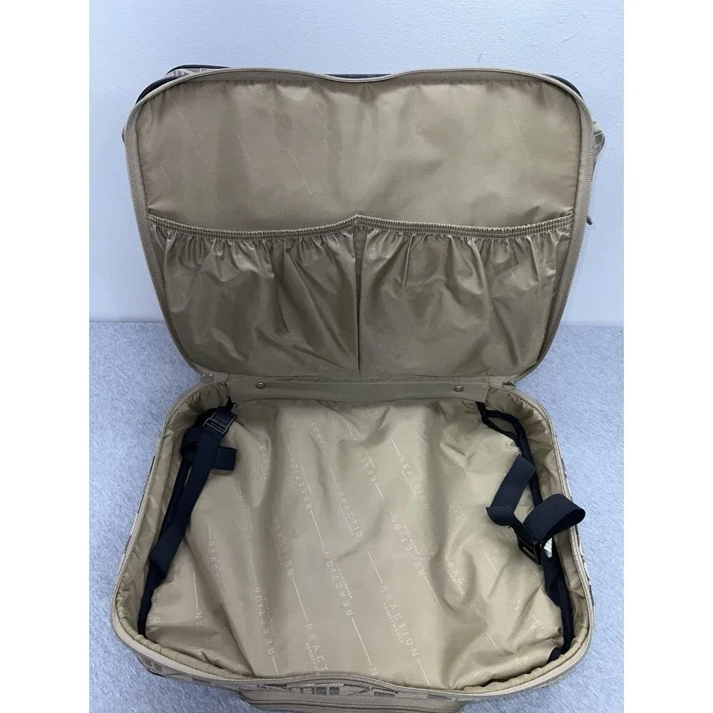 Kenneth Cole Reaction Beige 17" Under seat Rolling Carry On Laptop Bag Wheels - Picture 14 of 16